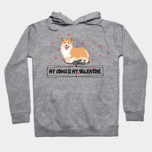 cute corgi valentine lover Hoodie